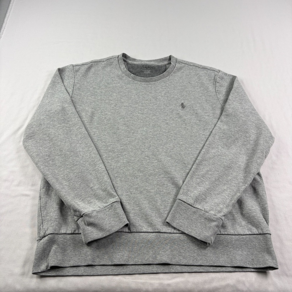 Polo Ralph Lauren Sweatshirt Mens Large Gray Pullover Crew Neck